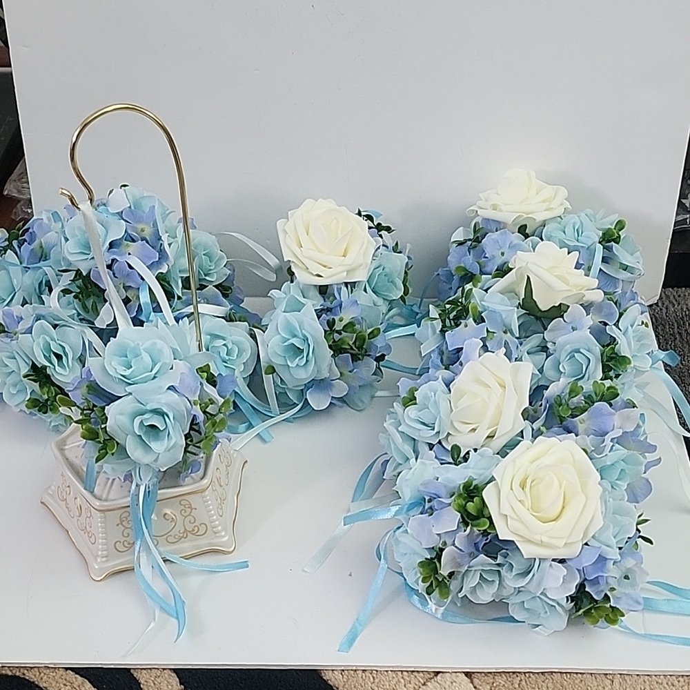 Cinderella Bridal Blue Forever Flower Rose Balls